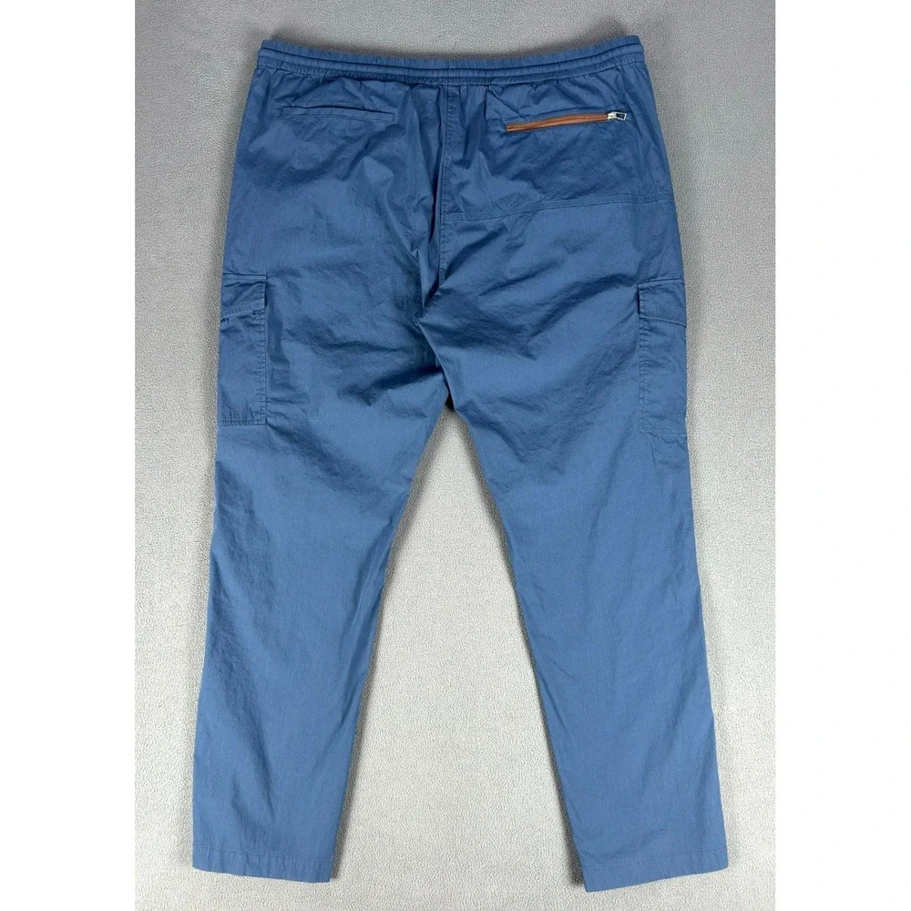 Paul Smith Pants Men 2XL Blue Cargo Pocket Drawstring Minimalist Quiet Luxury